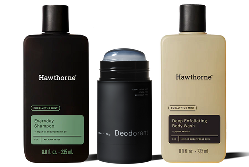 image of everyday body wash, stain-free deodorant, exfoliating body wash